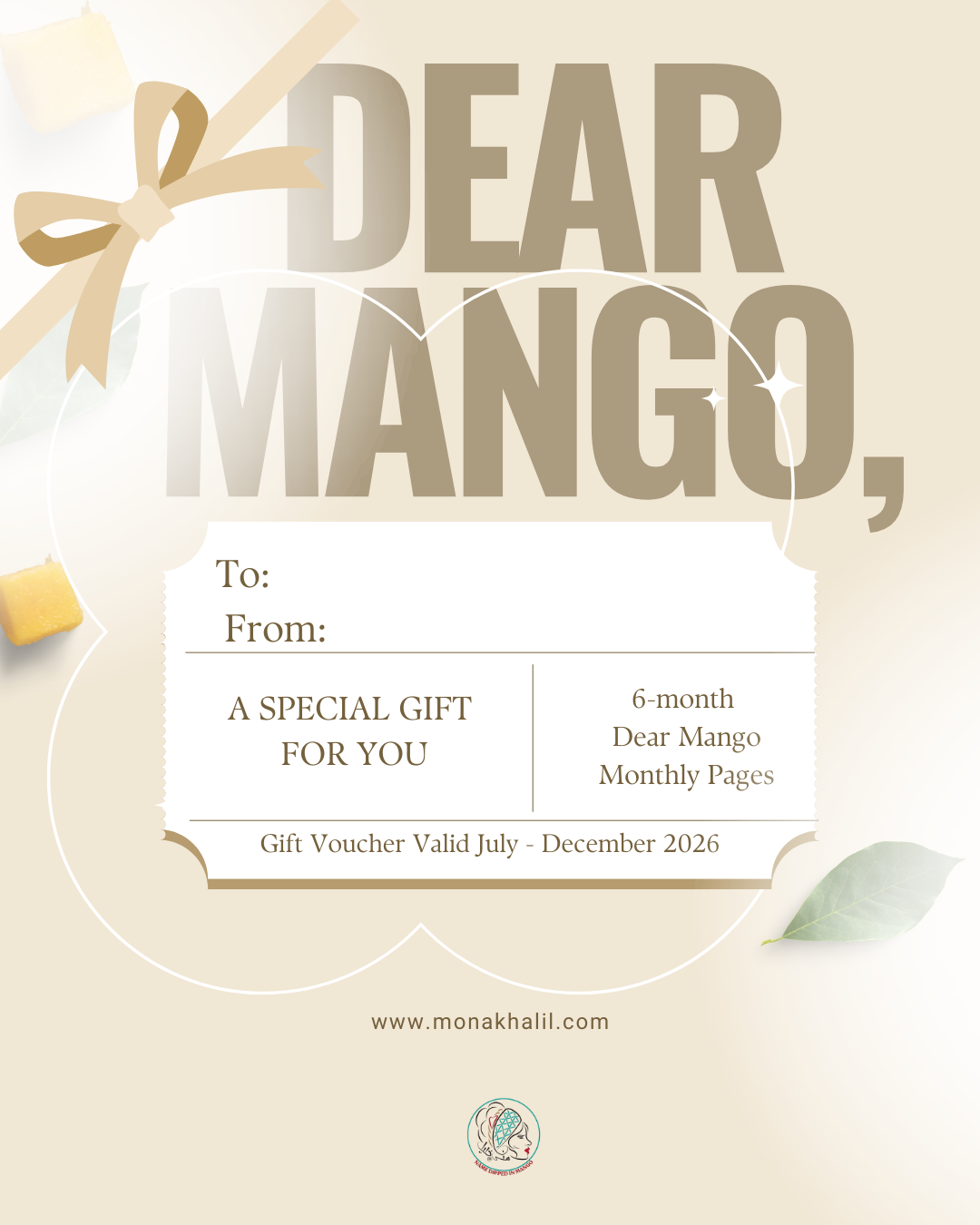 Dear Mango | Monthly Pages Digital Gift Cards